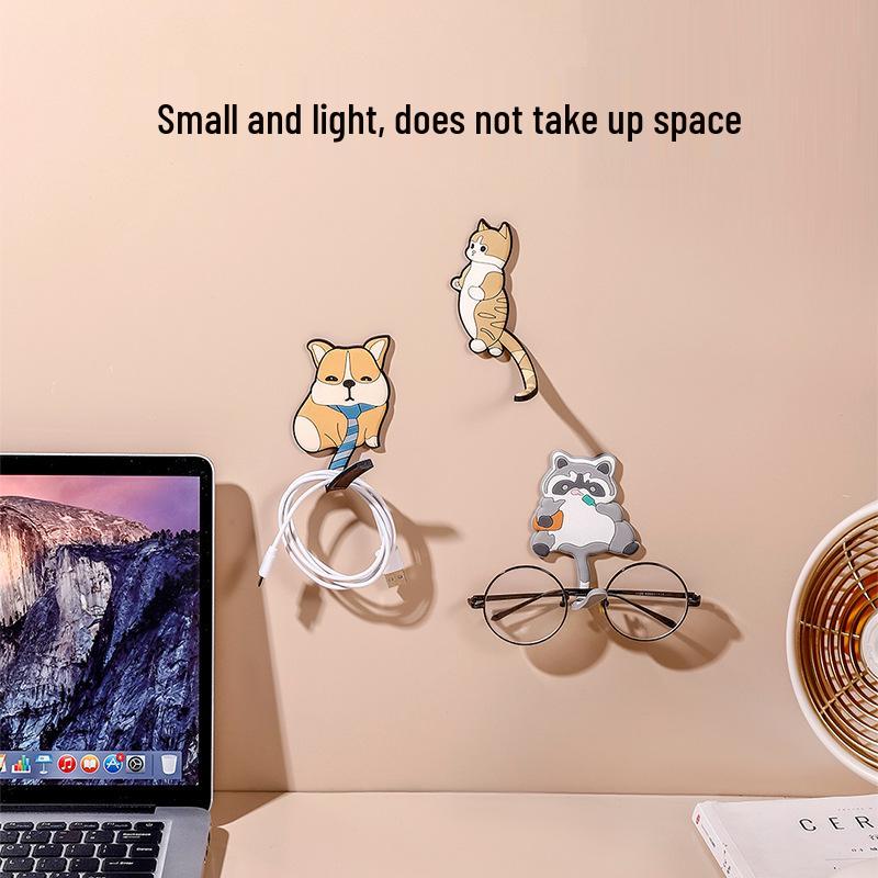 Nordic Cartoon Fridge Magnet Hooks: Cute, Creative 3D Stereo Decoration with Strong Magnetic Hold.