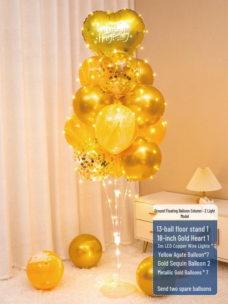 Luminous Floating Table Balloon Heart Decor for Birthday & Banquet