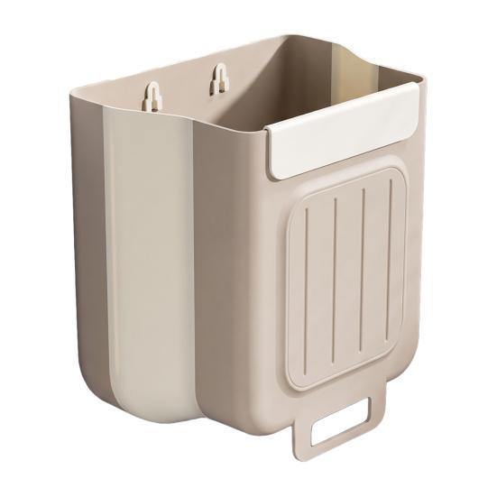 Foldable Garbage Container Cabinet Mounted Trash Bin, Compact Hanging Can, Kitchen Waste Bin Space Saving for Bathroom Office And Small Collapsible