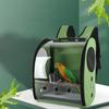 Bird Backpack Pet Knapsack Non- Bottom Cushion Travel Parrot Cage Lightweight Clear Shoulder