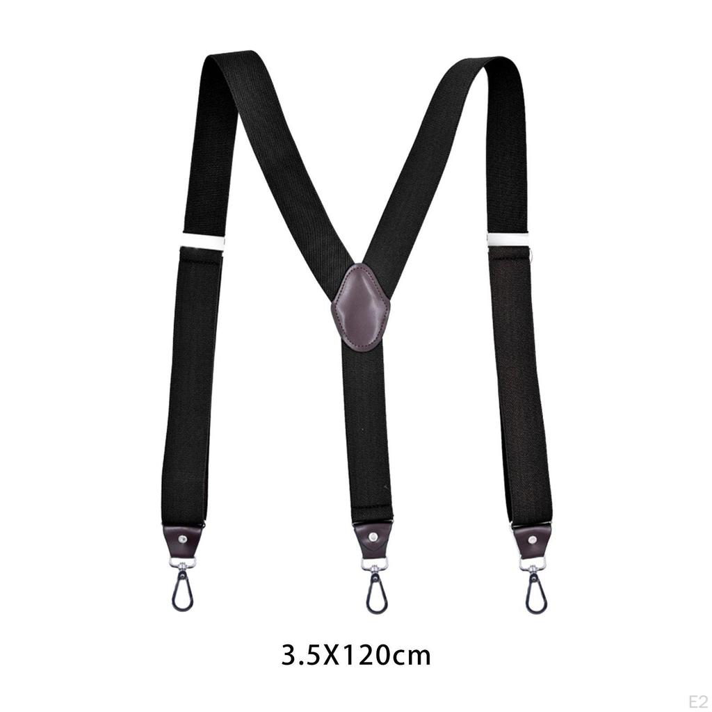 Classic Men's Suspenders with Metal Clips for Formal Wear
