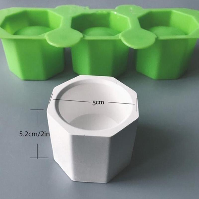 Geometric Silicone Pot Mold Clay Concrete Succulent Flower Cement Pot Cup Mold