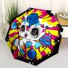 1pc Skull Pop ArtAutomatic Open/close, All-Season Portable Folding Umbrella for Friends, Travel, Everyday, Events - Compact Parasol, Outdoor