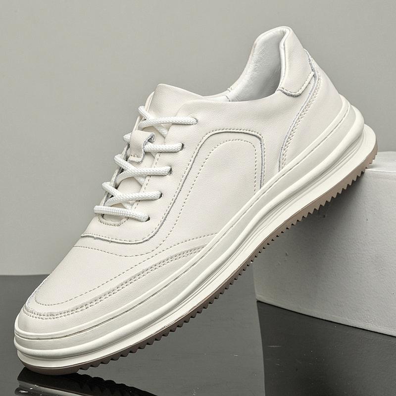 Men's Trainers Shoes New Autumn Genuine Leather Sneakers Non-Slip Lace-Up Casual Shoes Hollow Out Male Treking Footwear Trainers