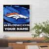 Denver Broncos Logo Personalized Text Diamond Painting Round Diamond Mosaic Rhinestones Diamond Embroidery Craft Kit Wall Decor Without Frame