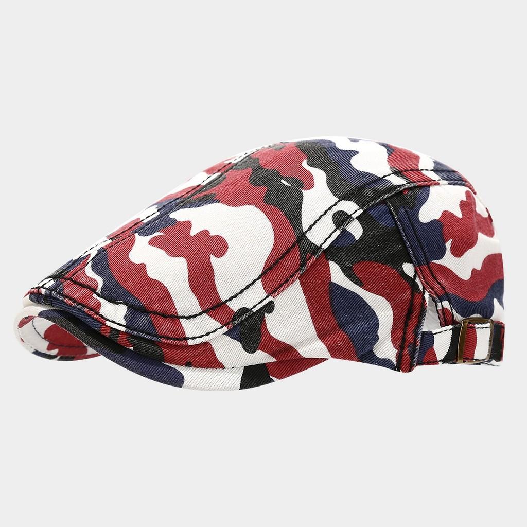 Autumn Mens Waterwashed Cotton Beret With Sunshade And Windproof Features