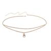 Charm Full Rhinestone Heart Teardrop-shaped Butterfly Pendant Double-layer Bikini Waist Chain for Women Beach Sexy Body Jewelry