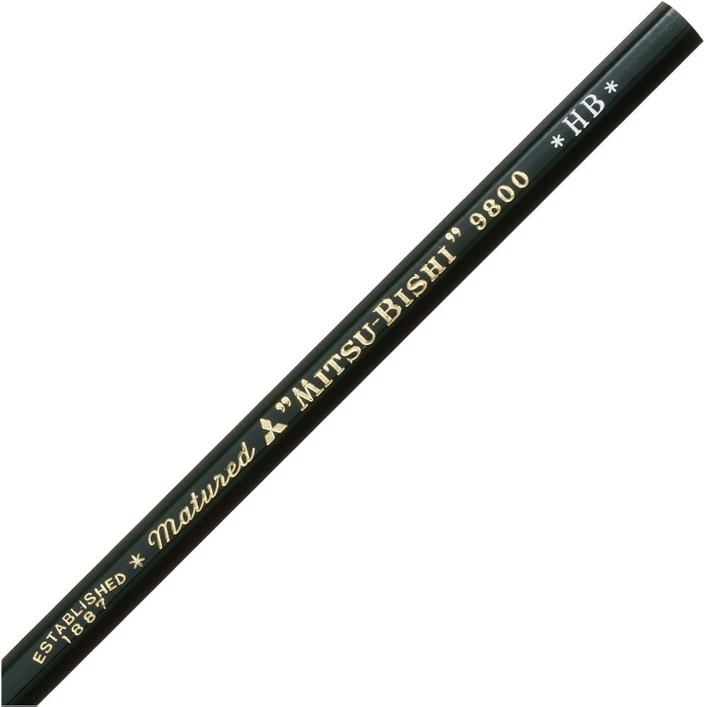 Mitsubishi Pencils, Pencils, Office Pencils, 9800, HB, Pack of 12 K9800HB