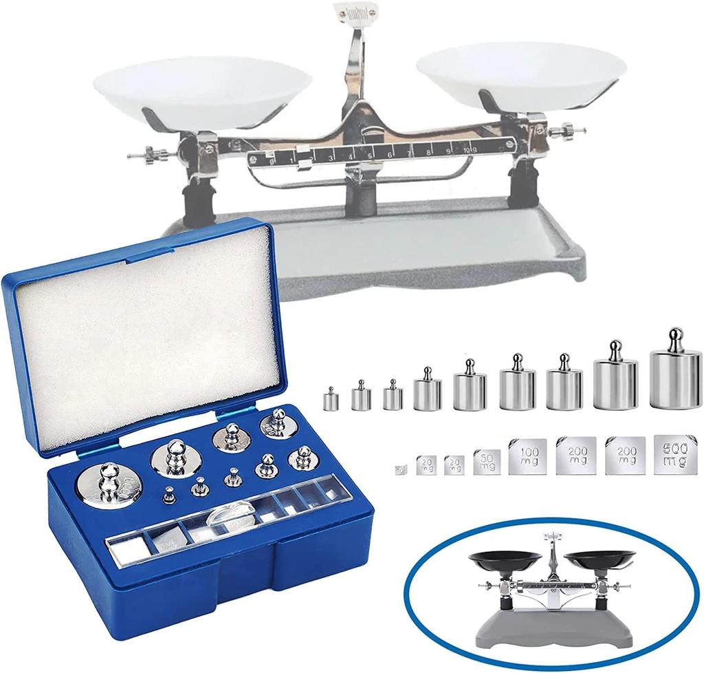 200g Set Steel Chrome Plated 10mg 100g Student Set Weight 17 Piece Set