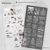 Christmas Series Snowflake Nail Art Transfer Tool - Printed Steel Plate with Transparent Film