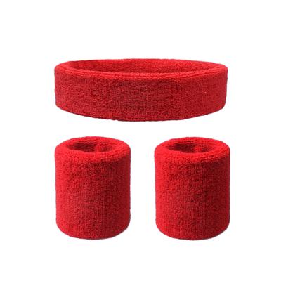 1 Pièce Bandeau et 2 Pièces Bracelets Élastique Antidérapant Bandeau Absorbant la Sueur Bande de Soutien du Poignet pour Sport Course