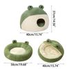 Soft Cat Bed Deep Sleeping Bed Dog Cat Winter House Frog Shape Enclosed Pet Tent for Kitten Puppy Sleeping Supplies
