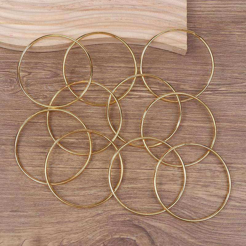 10 Pack 3 Inch Gold Dream Catcher Metal Rings Hoops Macrame Ring For Dreamcatchers And Crafts