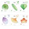 6pcs Collection Leaf Sticky Notes Set Mini Post It Memo Pad Marker Sticker for Planner Agenda School Stationery