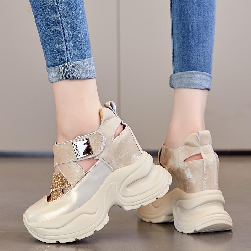 Inner Height Increase 1 New Breathable Dad Shoes Platform Sandals Small Sports and Leisure Shoes A