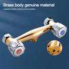 Metal Water Tap Mixing Valve Double Control Diverter Valve Creative Out Water Inlet Valve