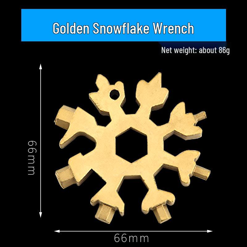 24-in-1 Multifunctional Alloy Steel Snowflake Wrench & Hex Key Finger Spinner Tool