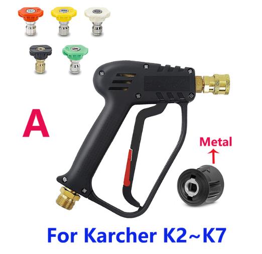 Pistola de lavagem de alta pressão para lavagem de carros WaterGun para mangueira de limpeza de carros Conector para Parkside Karcher Nilfisk Bicos de conexão rápida