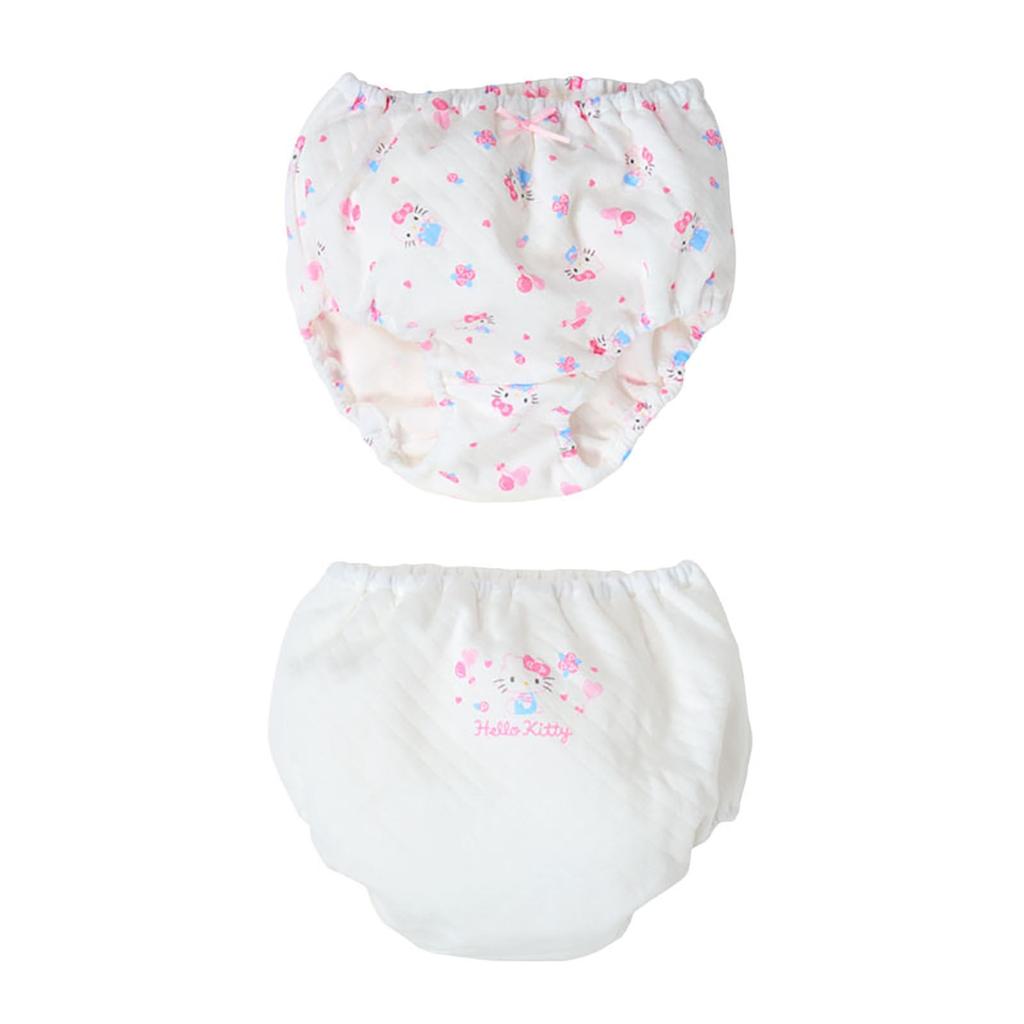 Sanrio Quilted Shorts Hello with Name Label 214680 Kids' (2-Pack) Kitty, 110cm, Inside,