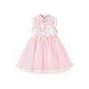 Minibala Girls' New Chinese Style Mesh Splice Dress
