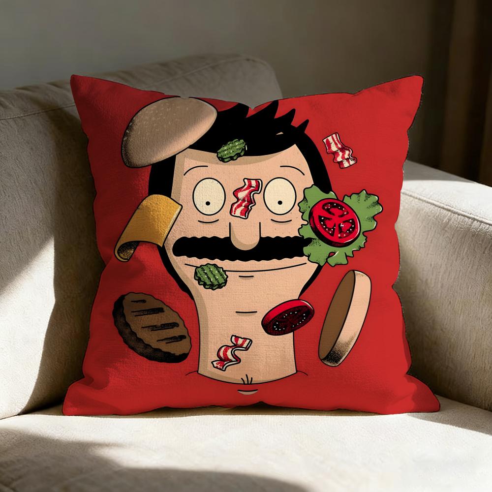 Bob's B-Burgers Anime Pillow Case Pillowcase, Double-sided Printed, Sofa Cushion, Bedroom Headboard Pillow