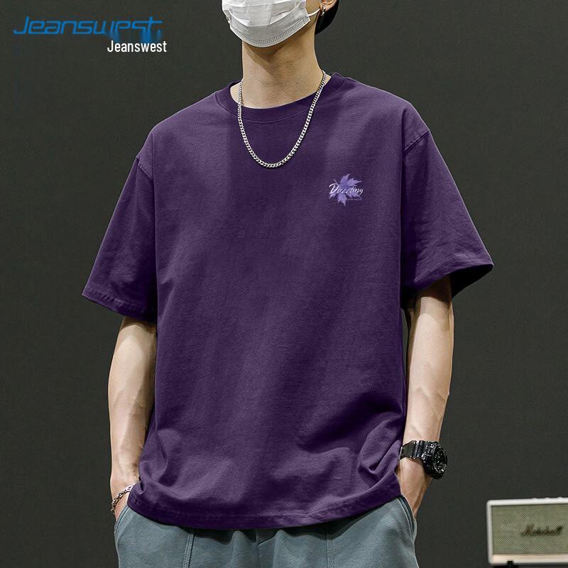

Jeanswest Men s Purple Maple Leaf Graphic T-Shirt XL