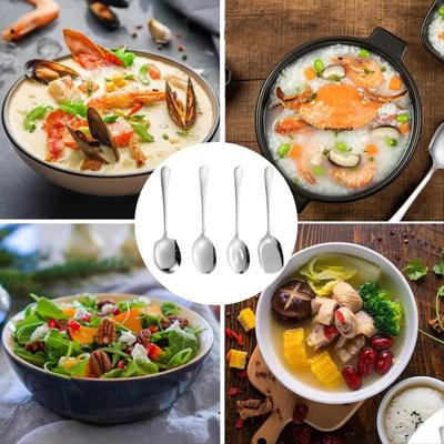 Großer Buffetlöffel aus Edelstahl, Suppenkelle mit langem Griff, Kochlöffel, geeignet für den Heim- und Restaurantgebrauch.