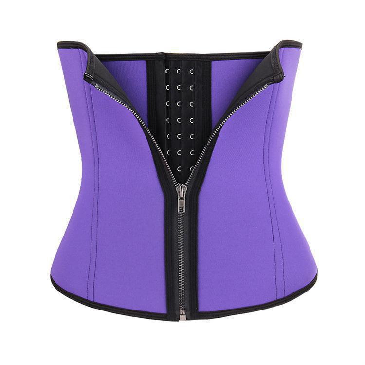 New Palace Corset Body Shaper: 3-Row Buckle & Zipper Waist Belt for Slimming & Postpartum Support