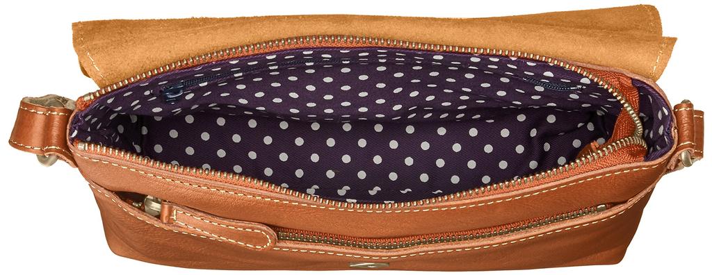 Laissez-Faire 2-Way Shoulder Bag with Dotted Lining (Wolf 510036) Small, Made In Japan, Genuine Leather, Dotted Lining, Bangla Leather, Camel