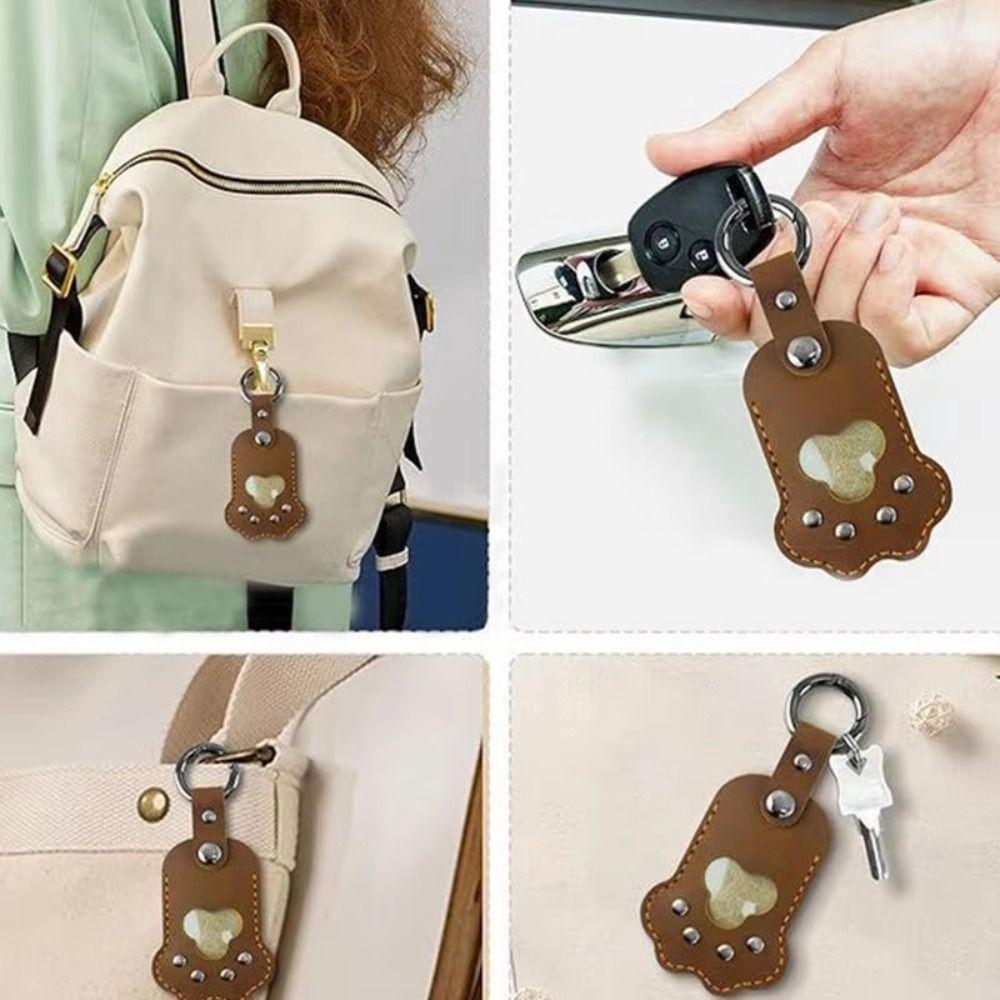 DIY Handmade Pet Hair Memorial Keychain Hair Grooming Paw Shape Keyring  Jewelry Gift