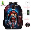 3D Digital Printed Backpack With Usb Full Color Backpack