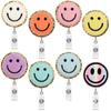 Towel Embroidery Smiley Face Easy Pull Button Embroidery Cloth Sticker Cute Smile Expression Clothes Patch Sticker Crocodile Clip Embroidery Label