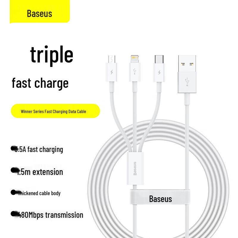 

Baseus 3-in-1 Fast Charging Data Cable