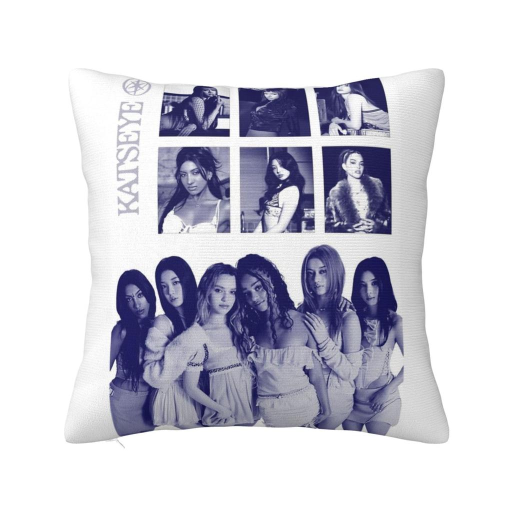 Katseye Gabriela Pillowcases Polyester Couch Kpop Group Cushion Cover Creative Home Decoration Pillow Cover