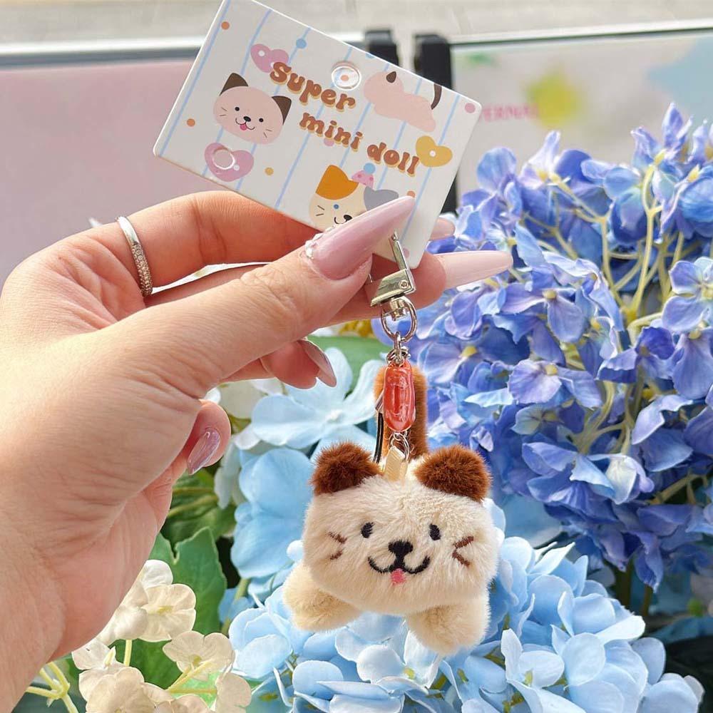 

2pcs Cute Couple Pendants Zinc Zinc Alloy Plush Animal Key Ring Portable Bag Charm Valentine s Day Gift Style 1
