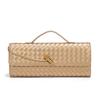 Trendy Horizontal Portable Dinner Bag, Medieval Organ Bag, High-end Baguette Bag, Shoulder Messenger Bag, Woven Bag.