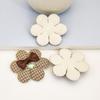 Houndstooth Five-Petal Fabric Flower Brooch & Bow Tie Accessory Set