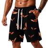 Men's Loose Fit Halloween Themed Shorts with Drawstring Waist and Multiple Pockets Casual Sport Shorts for Everyday Wear
