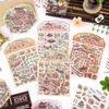1 Set Styles Of Cartoon Landscape Stickers, Miniature Worlds, Small Creative 3D Cabins, Decompression DIY Scenes, PET Sticker