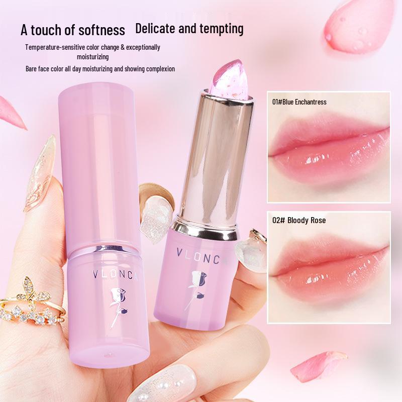Veronica Flowers Farbwechselnder Feuchtigkeitsspendender Gelee-Lippenstift für Volle Lippen