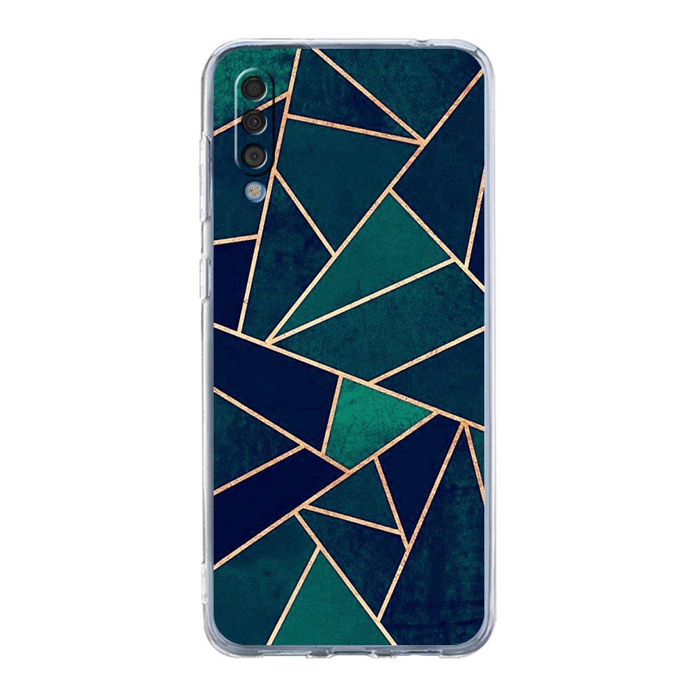 Marble Geometric Phone Case For Samsung Galaxy A52 A50 A70 A10 A30 A40 A20S A20E A02S A12 A22 A72 A32 5G A04s Soft Clear Cover