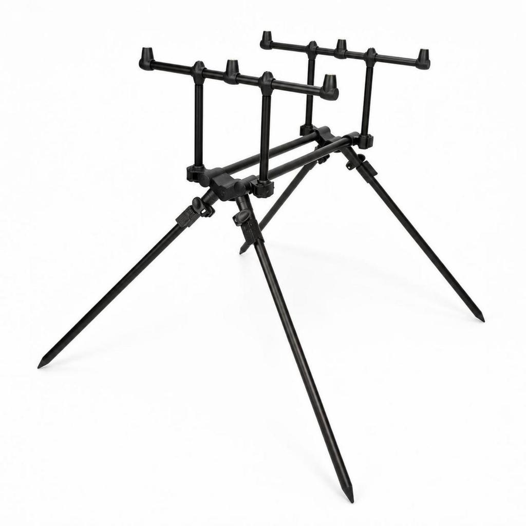 Fishing Rod Tripod Stand Adjustable Foldable for Anglers, Carp