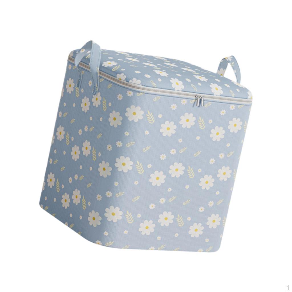 Clothes Storage Bag Closet Organizer with Reinforced Handle Sturdy Zipper Moving Tote