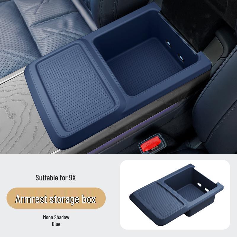 Silicone Storage Box for Zeekr 9X Armrest - Car Accessories Organizer