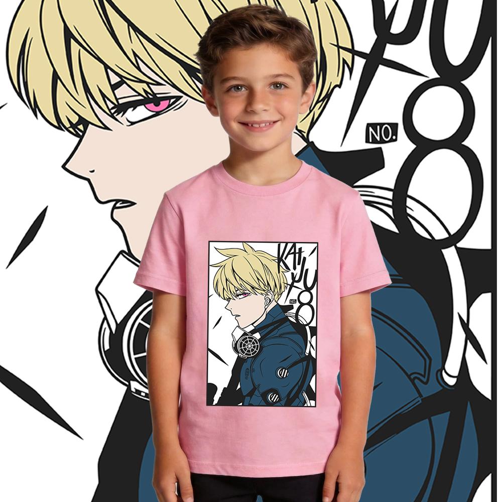 Kaiju No 8 Reno Ichikawa Anime Print Boys Girls Cotton T Shirt Casual Short Sleeve Kids Summer Top Soft Breathable