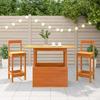 Garden Table Wax Brown 100 X 50 X 75 Cm Solid Pine Wood