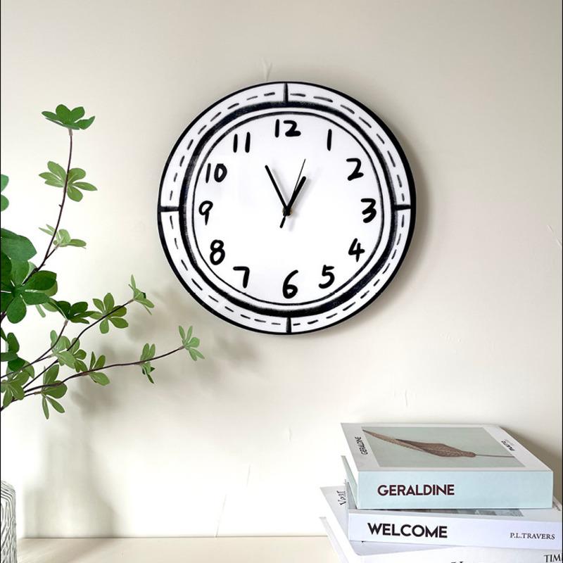 Creative Cartoon Silent Wall Clock Hanging Quartz Clock Anime Art Clock Living Room Studio Music Room Home Wall Decoration