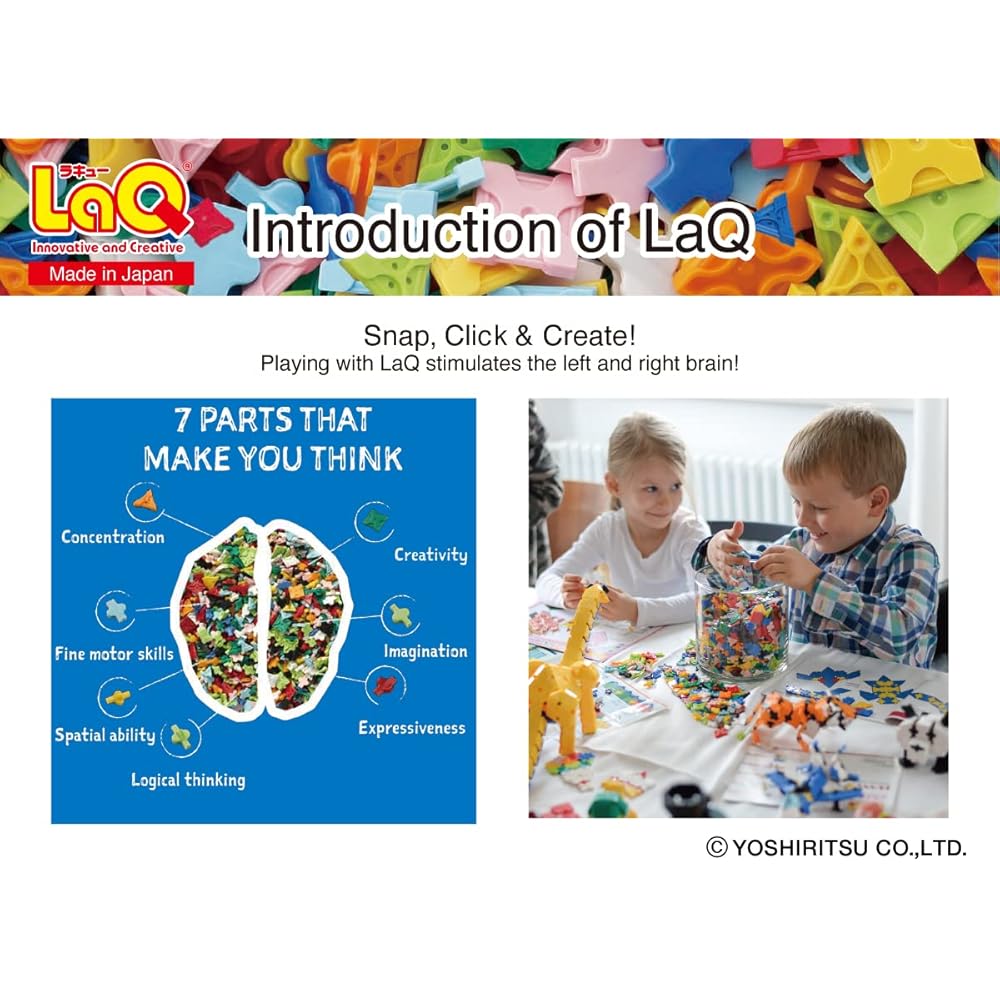 Yoshiritsu LaQ Basic Educational Toy Building Blocks 400 Pieces First Set