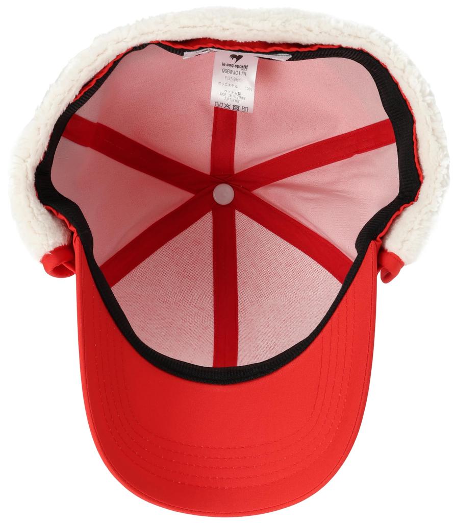 Coq Sportif Cap with ear warmers 2WAY size adjustable cold protection warm golf QGBWJC11W RD00 [Le Golf] Men's (Red)