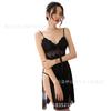 Foreign trade European and American large-size perspective mesh sex underwear ten-piece skirt sexy split-ended women's nightdress